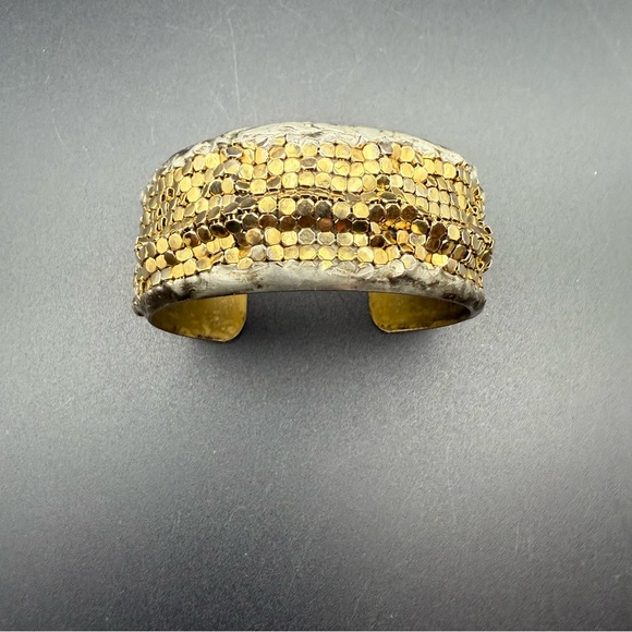 Mikal Winn Jewelry - Mikal Winn Brass and Gold Plated Mesh Cuff